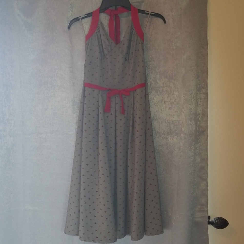 Bettie Page Anchors halter circle dress